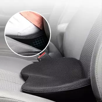 Подушка сиденья, эргономичная подушка для стула, подушка для сиденья, подушка для ящика, напольная подушка, подушка для отдыха, подушка для сиденья из пены с эффектом памяти, идеально подходит для автомобиля и офиса keepgogo, черный