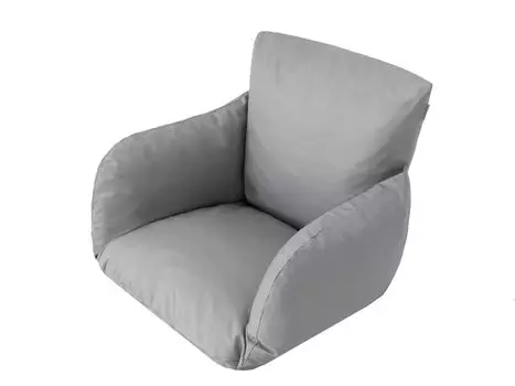 Подушка сиденья для подвесного стула, подушка для кресла-качели, сменная подушка, сменная подушка, подушка для полиротанга, подвесные качели из ротанга, подушка для спинки, ясень Stanislaw Jurga, серый