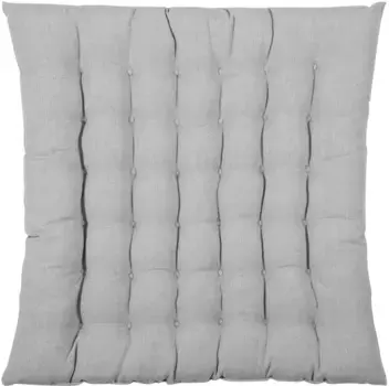 Подушка сиденья PAD "Леда", ручная работа 40х40 см, светло-серый