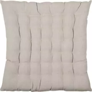 Подушка сиденья PAD "Леда", ручная работа 40х40 см, цвет natural + unifarben