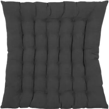 Подушка сиденья PAD "Леда", ручная работа 40х40 см, цвет anthrazit + unifarben