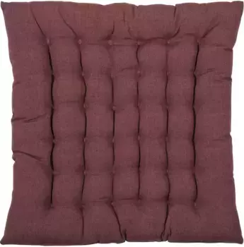 Подушка сиденья PAD "Леда", ручная работа 40х40 см, цвет bordeau x + unifarben