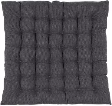 Подушка сиденья PAD "Ризотто", ручная работа 40х40 см, цвет anthrazit + unifarben
