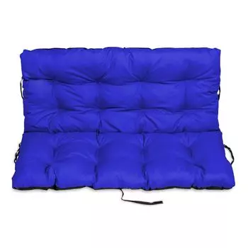 Подушка сиденья Подушка для скамейки Подушка для садовой скамейки - 180x50 см и спинка 180x60 см - для улицы и интерьера - Бордо SuperKissen24., синий