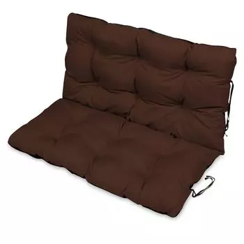 Подушка сиденья Подушка для скамейки Подушка для садовой скамейки - 120x50 см и спинка 120x60 см - для улицы и дома - красная SuperKissen24., коричневый