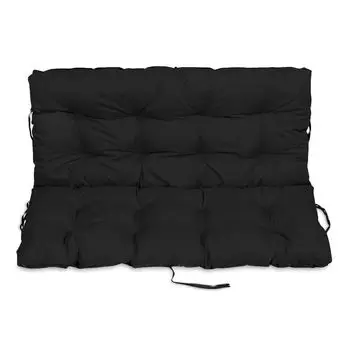 Подушка сиденья Подушка для скамейки Подушка для садовой скамейки - 180x50 см и спинка 180x60 см - для улицы и дома - бежевый SuperKissen24., черный