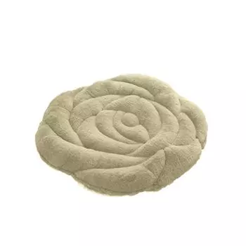Подушка сиденья теплая, теплая, утолщенная, супермягкая, с противоскользящими гранулами, защита бедер, круглая роза, плюшевый стул, подушка татами, хозяйственные принадлежности, темно-серый Stuttg, светло-коричневый