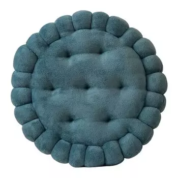 Подушка сиденья, утолщенная, высокая эластичность, удобная, мягкая, круглая, очаровательная, в форме печенья, коврик для стула, коврик для дивана-желтый Stuttg, синий