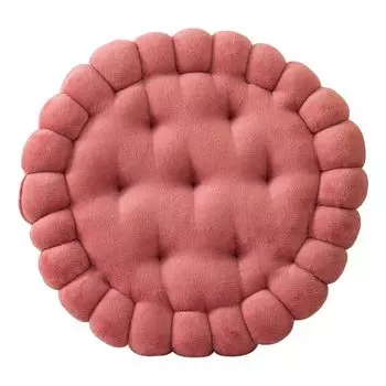 Подушка сиденья, утолщенная, высокая эластичность, удобная, мягкая, круглая, очаровательная, в форме печенья, коврик для стула, коврик для дивана, серый Stuttg, розовый