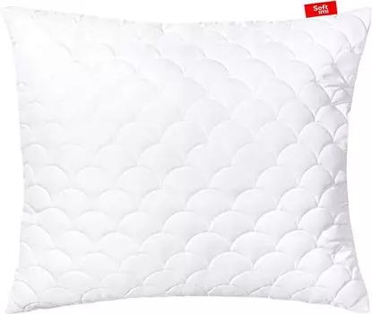 Подушка стеганая премиум-класса SOFTIMI - антиаллергенная - против клещей - без запаха, можно сразу использовать - с регулировкой жесткости (50х60 см)