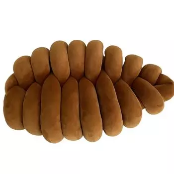 Подушка супер мягкая однотонная креативная форма дышащая широкая область применения декоративный спандекс ультра толстая подушка для дивана-кровати поясничная подушка хозяйственные принадлежности розовые Stuttg, коричневый