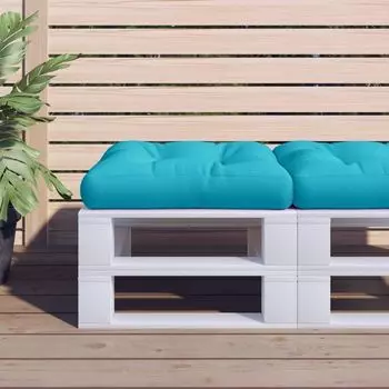 Подушка The Living Store Pallet бирюзовый 60х61,5х10 см ткань Оксфорд