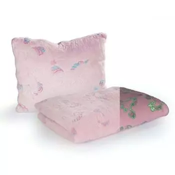 Подушка-трансформер MAXXMEE светится в темноте - мягкая подушка и приятное одеяло - звезды (разноцветные) DS Produkte, розовый