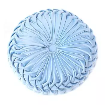 Подушка в форме тыквы, удобная многофункциональная складная подушка с наполнителем, круглая подушка на колесах для детей, синяя Stuttg