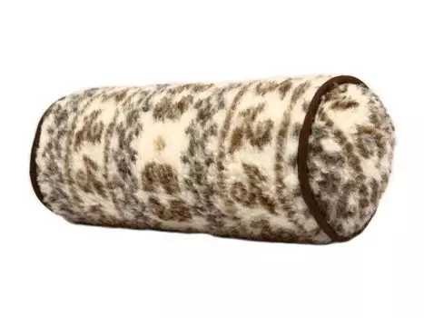 Подушка-валик для шеи натуральная коричневая натуральная шерсть 42 х 14 см KCH-GmbH