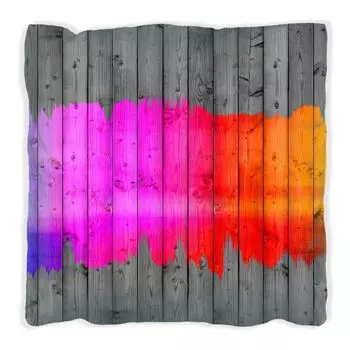 Подушка Wallario Premium, мягкая поверхность, с мотивом деревянной панели - окрашенное дерево, размер: 40 x 40 см, с белой спинкой