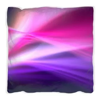 Подушка Wallario Premium, мягкая поверхность, с мотивом абстрактных форм и линий розово-фиолетового цвета, размер: 60 x 60 см, с белой спинкой