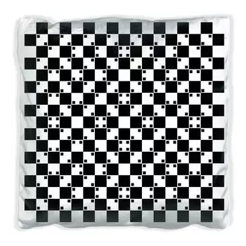 Подушка Wallario Premium, мягкая поверхность, с мотивом оптическая иллюзия - иллюзия - черно-белый II, размер: 40 x 40 см, с белой спинкой