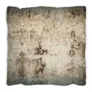 Подушка Wallario Premium, мягкая поверхность, с мотивом старой грязной бетонной стены с облупившейся краской, размер: 60 х 60 см, с белой спинкой