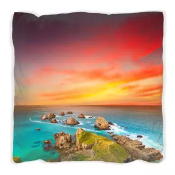 Подушка Wallario Premium, мягкая поверхность, с мотивом «Небо вечером», размер: 40 x 40 см, с белой спинкой