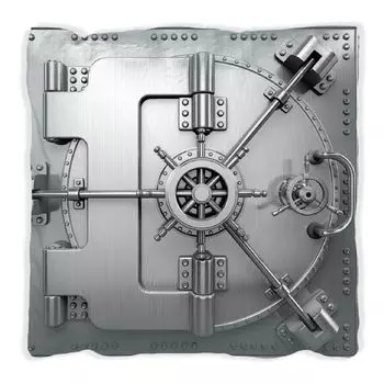 Подушка Wallario Premium, мягкая поверхность, с рисунком безопасной дверцы с механизмом открывания, размер: 40 x 40 см, с белой спинкой