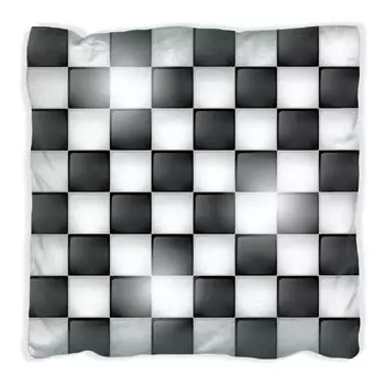 Подушка Wallario Premium, мягкая поверхность, с шахматным узором, размер: 40 x 40 см, с белой спинкой