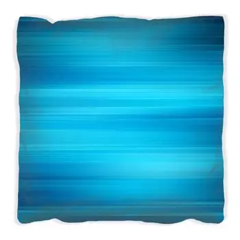 Подушка Wallario Premium, мягкая поверхность, с сине-черным полосатым узором - абстрактный полосатый узор, размер: 40 х 40 см, с белой спинкой