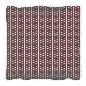 Подушка Wallario Premium, мягкая поверхность, с узором из рядов сердечек бежевого и розового цвета, размер: 60 х 60 см, с белой спинкой