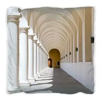 Подушка Wallario Premium, мягкая поверхность, со сводчатым узором, размер: 40 x 40 см, с белой спинкой