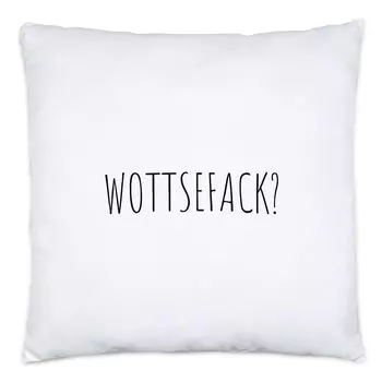 Подушка Wottsefack WTF с наполнителем, подарок, юмор, офисный сотрудник, босс, коллеги Hey!Print