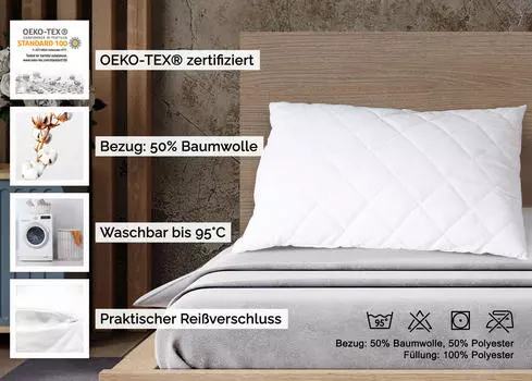 Подушка Zollner, белый