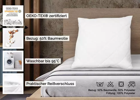 Подушка Zollner, белый