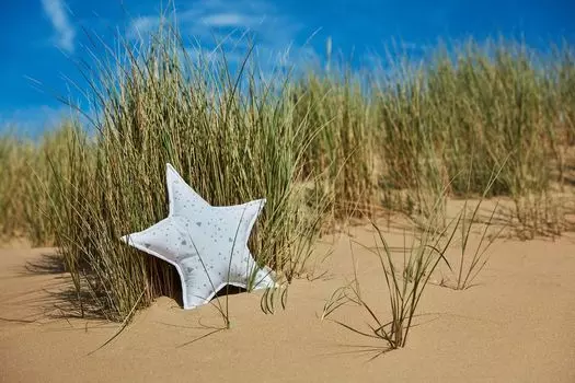 Подушка-звезда KraftKids с закругленными треугольниками серая