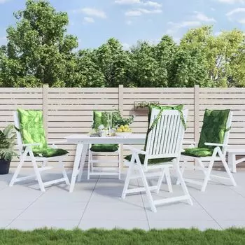 Подушки Ankonbej для высокой спинки, 4 шт., ткань Оксфорд с узором в виде листьев