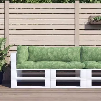 Подушки для поддонов The Living Store, ткань Оксфорд с рисунком листьев, 3 шт., зеленый