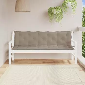 Подушки для садовой скамейки Ankonbej 2 шт. Taupe 180x50x7 см, ткань Оксфорд.