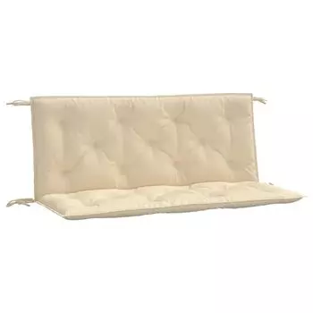 Подушки для садовой скамейки vidaXL, 2 шт., бежевые, 120x50x7 см, ткань Оксфорд, бежевый