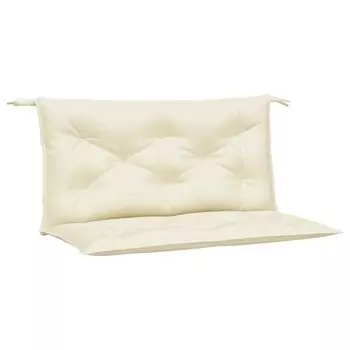 Подушки для садовой скамейки vidaXL 2 шт. кремовые 100x50x7 см ткань Оксфорд, бежевый