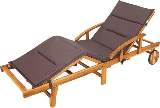 Подушки для шезлонгов, подушки для шезлонгов, подушки для садовых шезлонгов, подушки для шезлонгов, размеры изделия: 185x56x4 см. Hobbygarden, коричневый