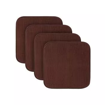 Подушки для сидений (4 шт. в упаковке) подушки для стульев с нескользящей нижней стороной 38 см x 38 см — сертифицированы Oeko-Tex — простая подушка для сиденья, подушка для стула, подушка для стула Bestlivings, коричневый