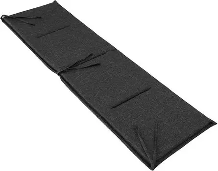 Подушки для сидения - антрацит - 40 см - хлопок - комплект из 2 шт. Hobbygarden, черный