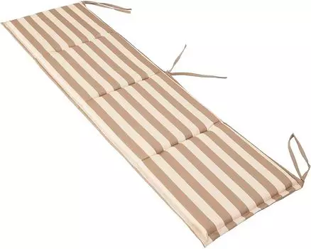 Подушки для сидения, напольные подушки, декоративные подушки, подушки, подушки, подушки для шезлонга, садовые подушки, подушки для скамейки, подушки для дома, 114 х 46 см, бежевые с полосками Hobbygarden