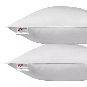 Подушки HOMESCAPES 80 x 80 см, подушки из гусиного пера и пуха, набор из 2 шт.