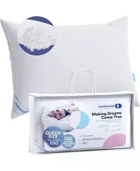 Подушки из пухового пера, королевский размер, упаковка из 1 шт. — Стиль подушек для отелей Continental Bedding, белый