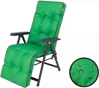 Подушки на стул Ilona подушка для стула подушка для садового стула подушка для садового стула садовая подушка для сада подушки подушки садовый шезлонг лежак место для кормления место для отдыха Hobbygarden, зеленый