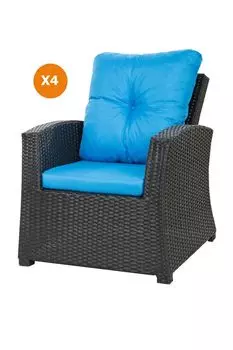 Подушки на стул, набор из 4 шт. | Подушка на сиденье 50x55x50 | подушка сиденья стул темно-синий | подушка для стула на открытом воздухе | Подушка сиденья для садовой мебели Setgarden