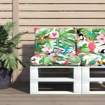 Подушки-паллеты 2 шт. Ткань Оксфорд Разноцветный. DKD HOME DECOR, синий