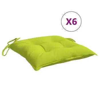Подушки-поддоны vidaXL 6 шт. светло-зеленые 50х50х7 см, ткань Оксфорд.