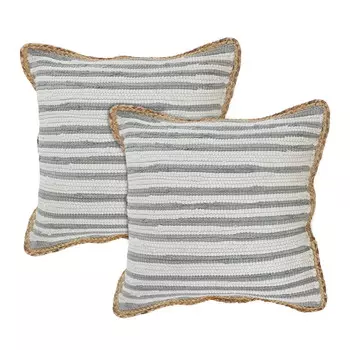 Подушки в полоску Ronny, серый