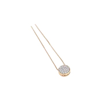 Подвеска Chantecler Paillettes из розового золота с бриллиантами и белой эмалью